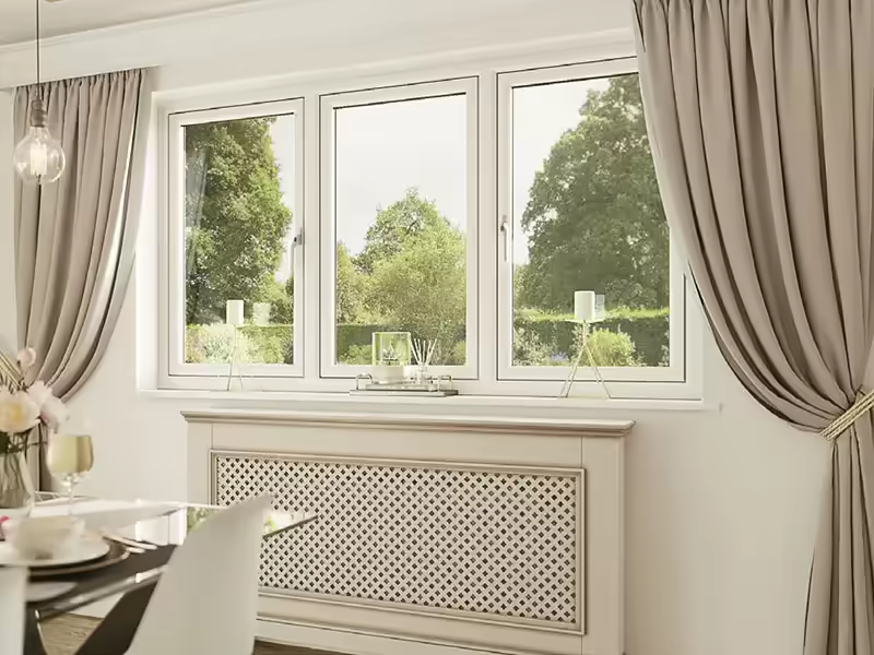 Interior flush window installation used for specification planning
