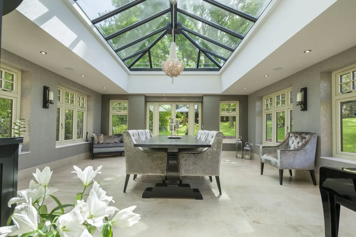 Bright interior used to represent in-home survey and measurement planning