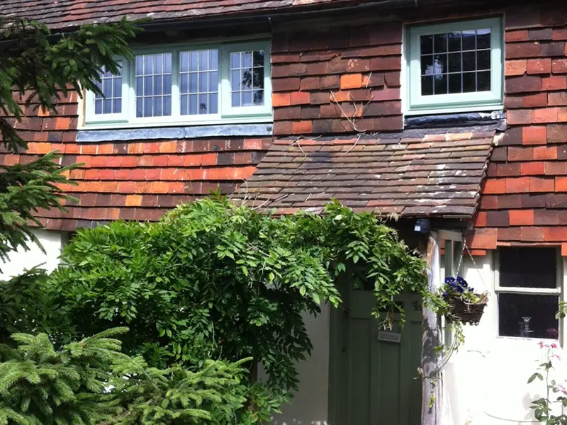 Smooth white window finish on a contemporary home